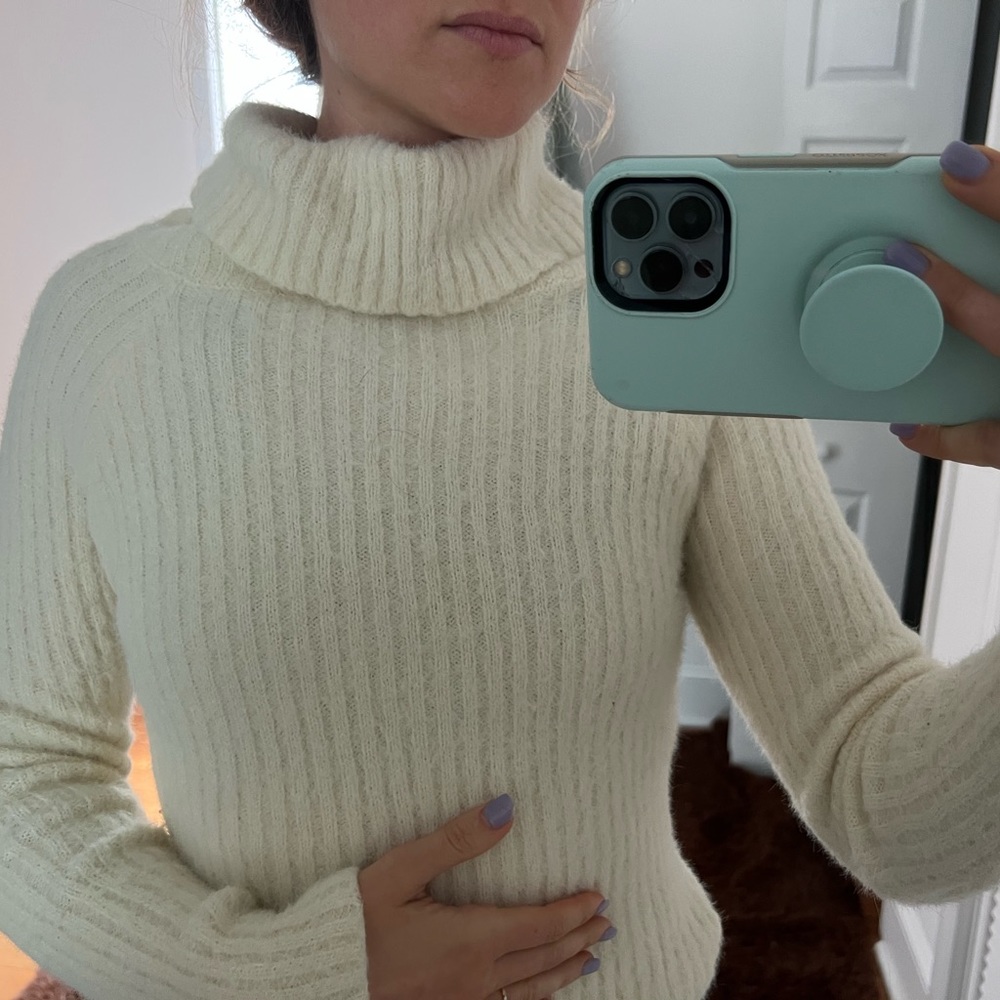 Shein cream turtle neck